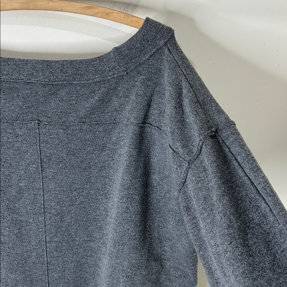 FREE PEOPLE Jamie Knit Sweater Dark Heather Gray Size Small - Picture 14 of 16